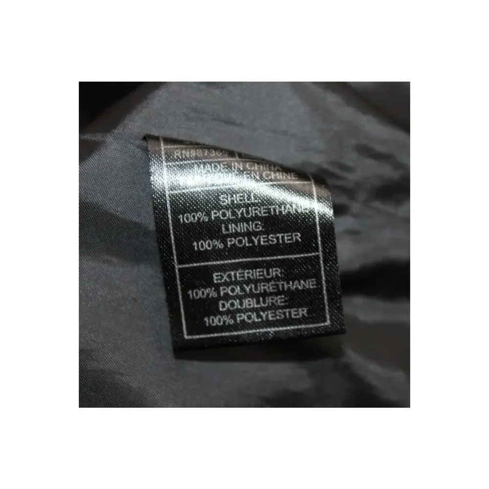 Cupcakes and Cashmere‎ Black Faux Leather Casual Moto Jacket Size M